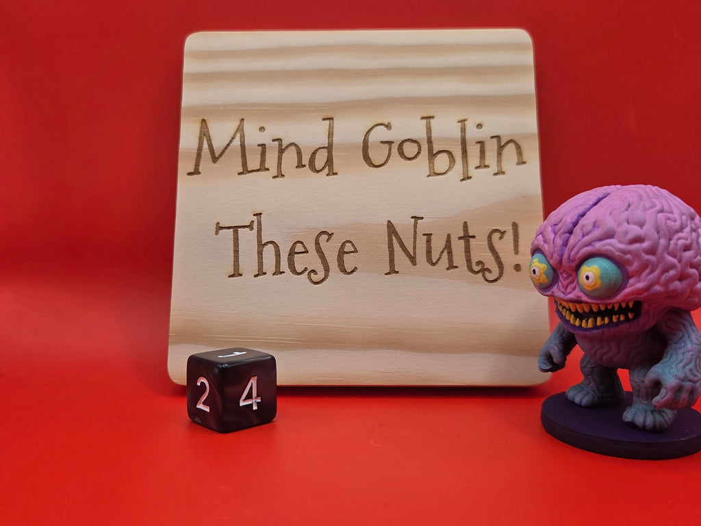 Mind Goblin Coaster set - 4pc - Wooden Coasters