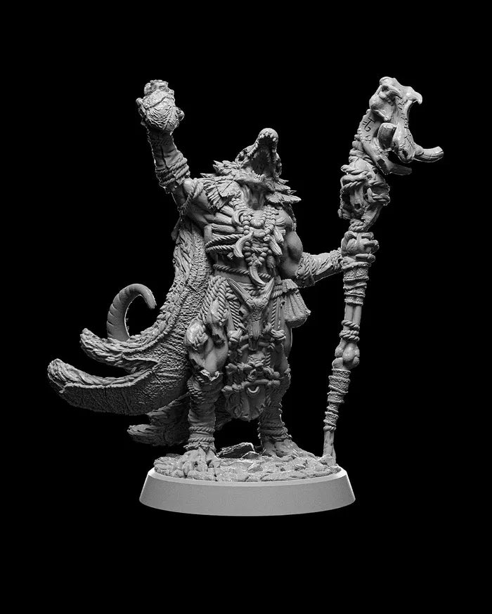 Dragonfolk Shaman - Dragon - 32mm - Unprinted