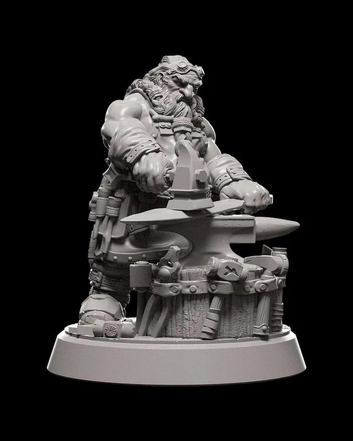 Dwarven BlackSmith - 32mm - Resin - Unpainted