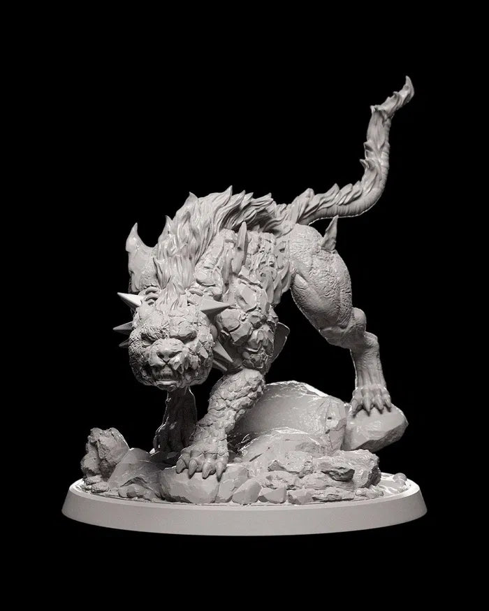 Fire Giant HellHound - 32mm Resin - Unpainted