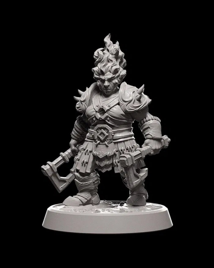 Fire Soldier Female - 32mm - Resin - Unpainted