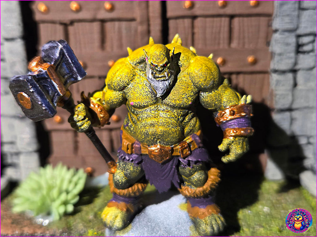 Gorvak the Blood-Bellow - 32mm - Orc Warrior - Unpainted. Original Design - unpainted