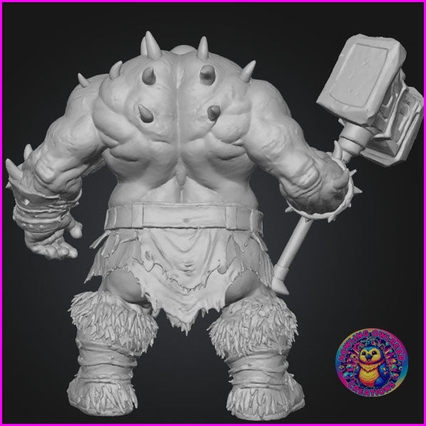 Gorvak the Blood-Bellow - 32mm - Orc Warrior - Unpainted. Original Design - unpainted