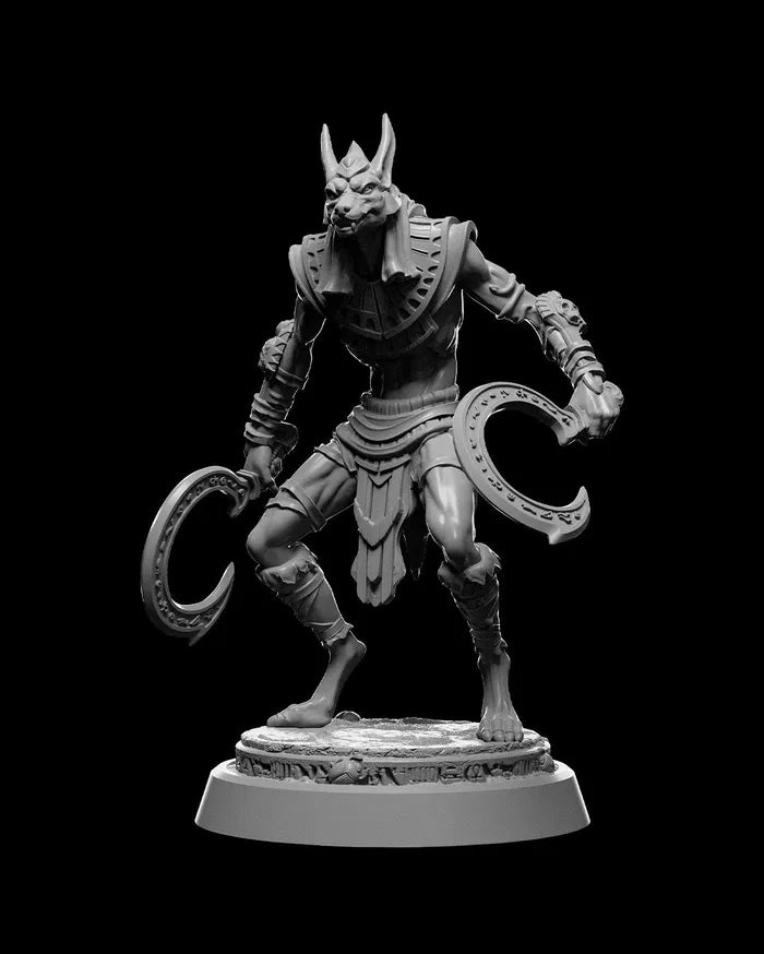 Jackal Warrior Scythe - 32mm - 3D Resin Printed - Unpainted