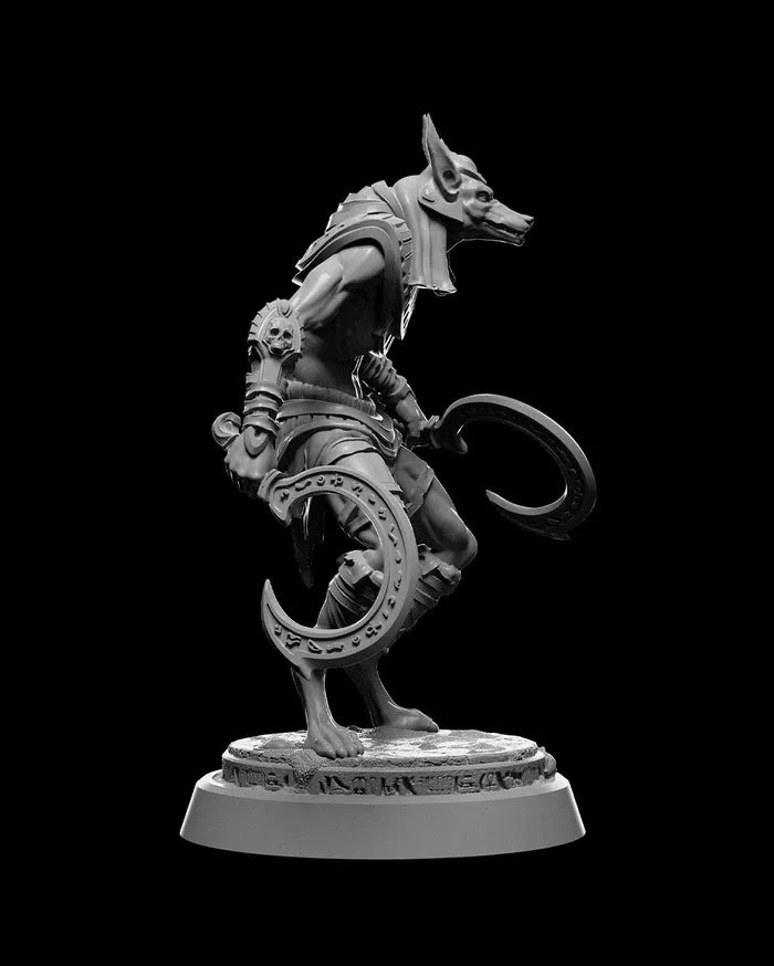Jackal Warrior Scythe - 32mm - 3D Resin Printed - Unpainted