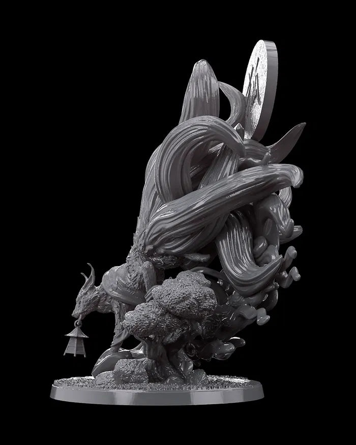 Kitsune, Trickster of a Thousand Forms - Nine Tails - 32mm - Unpainted