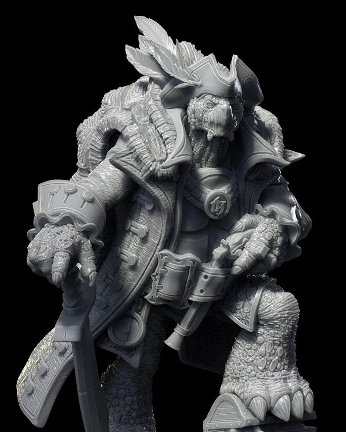 Krog , Pirate Captain. 32mm - Resin - Unpainted