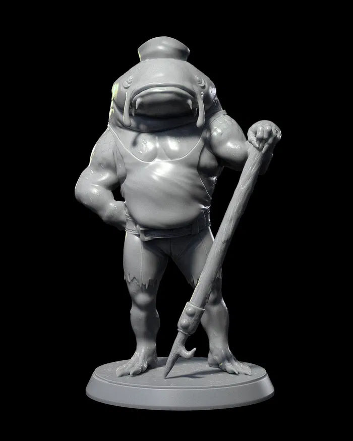 Kuo-toa, Catfish Pirate - 32mm - Resin - Unpainted