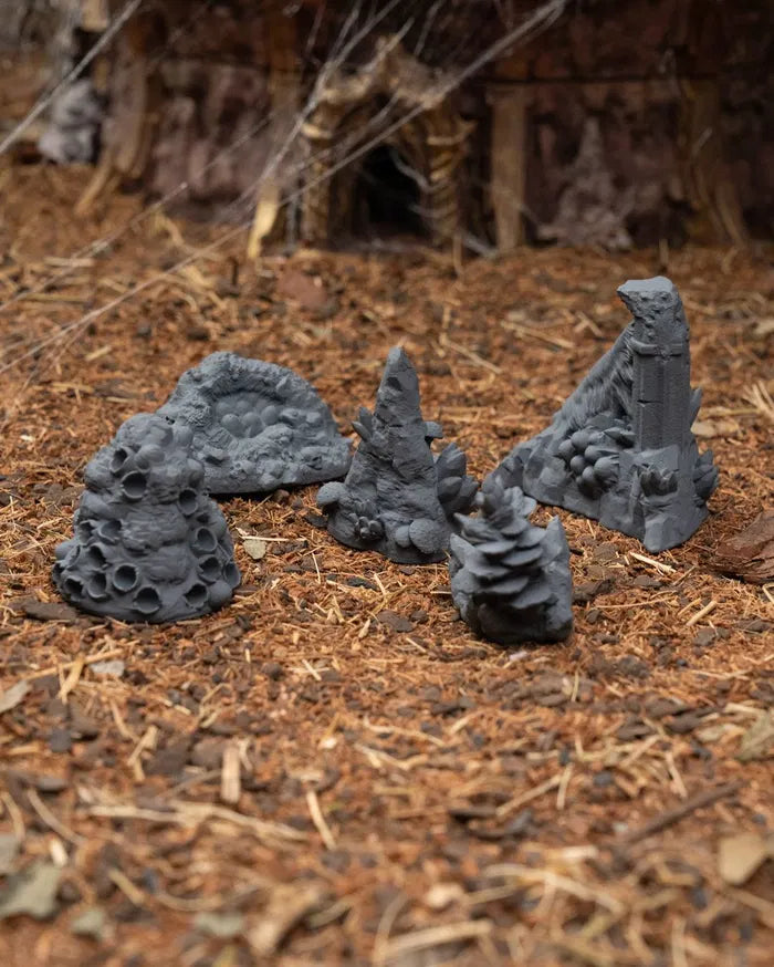 Under Dark Prop Set - Terrain - 10 pc - 32mm - Resin - Unpainted