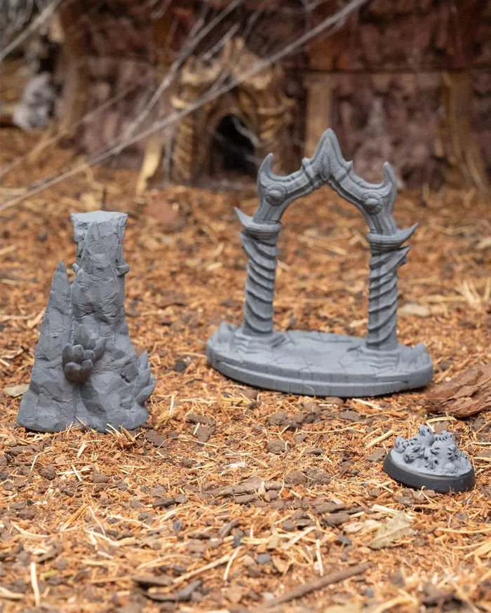 Under Dark Prop Set - Terrain - 10 pc - 32mm - Resin - Unpainted