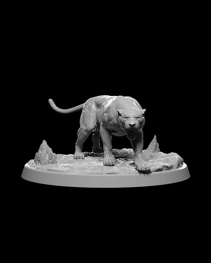 Paws - Large Cat - Animal - 32mm - Resin - Unpainted