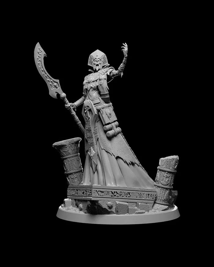 Pharaoh Lich 32mm - 3D Printed Resin - Unpainted