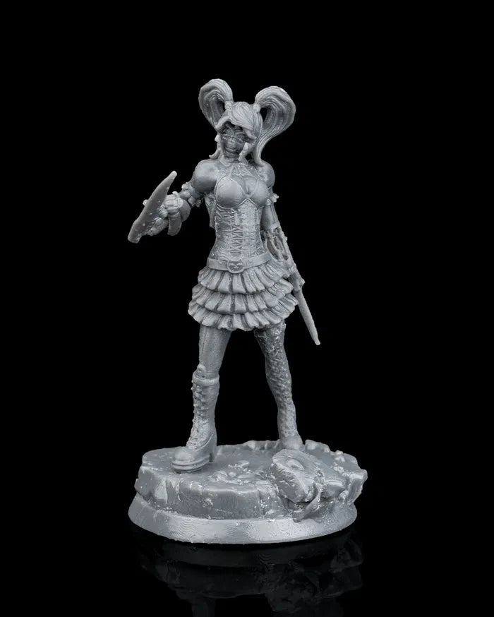  TWIN ANDROIDS - Science fiction - Robot Girls - 32mm - Unpainted