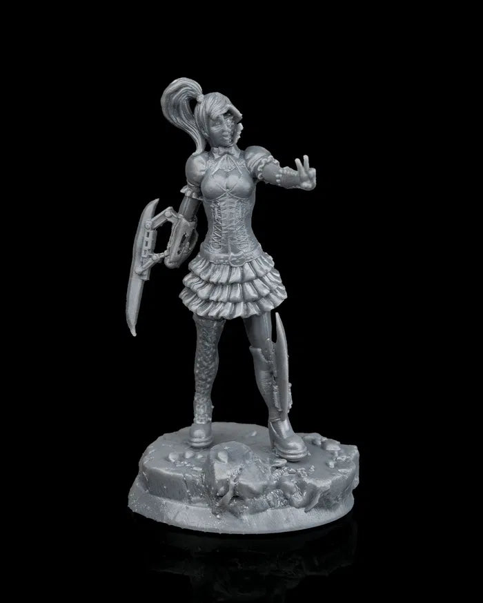  TWIN ANDROIDS - Science fiction - Robot Girls - 32mm - Unpainted