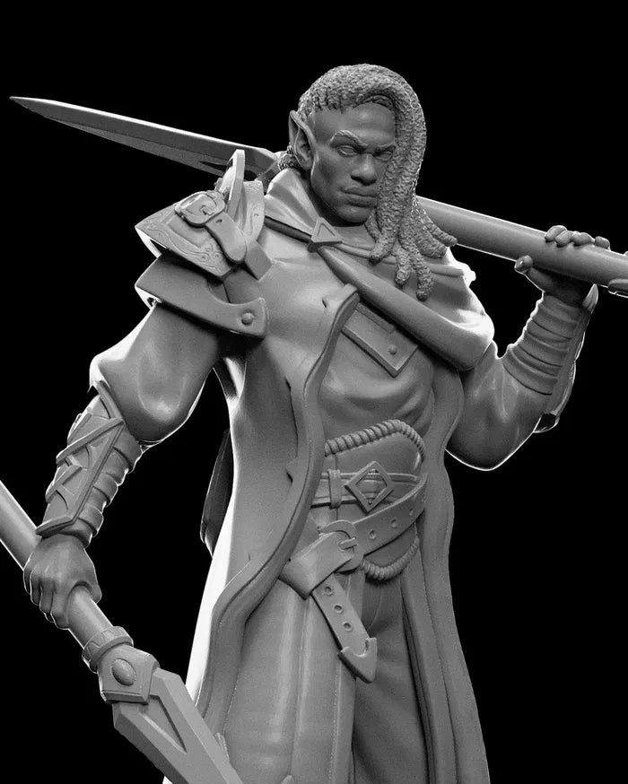 Varyth - Darkelf - Drow - 32mm - Resin - Unpainted