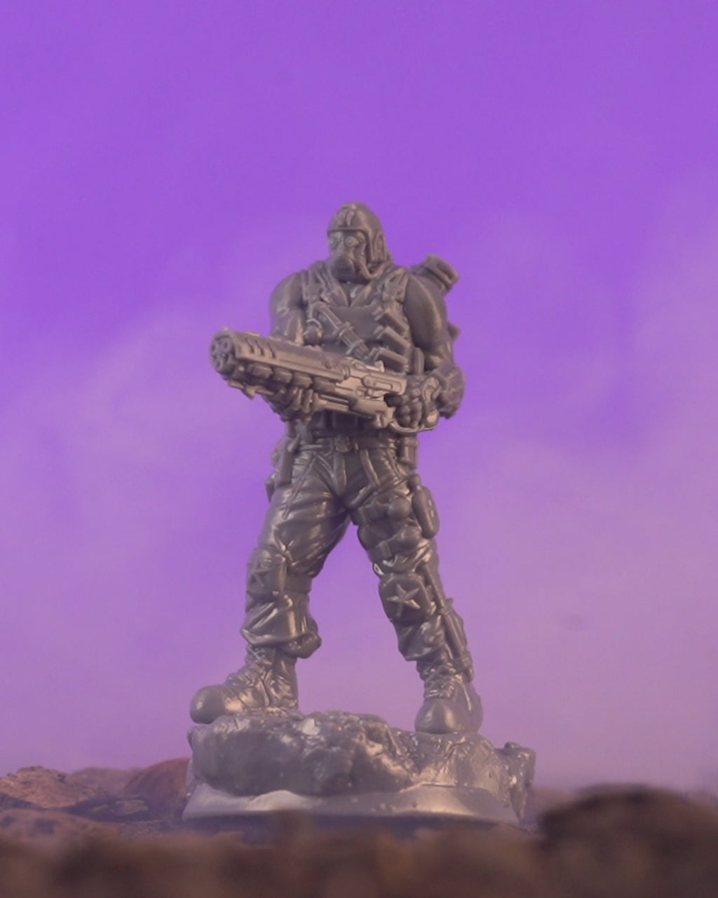 ASSAULT TROOPER - Gunner - Science Fiction - 32mm - Unpainted