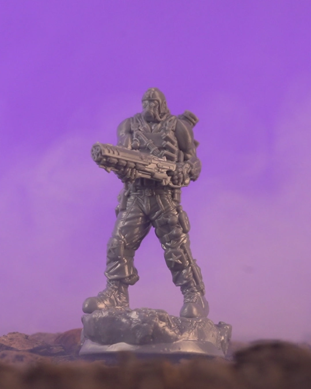 ASSAULT TROOPER - Gunner - Science Fiction - 32mm - Unpainted