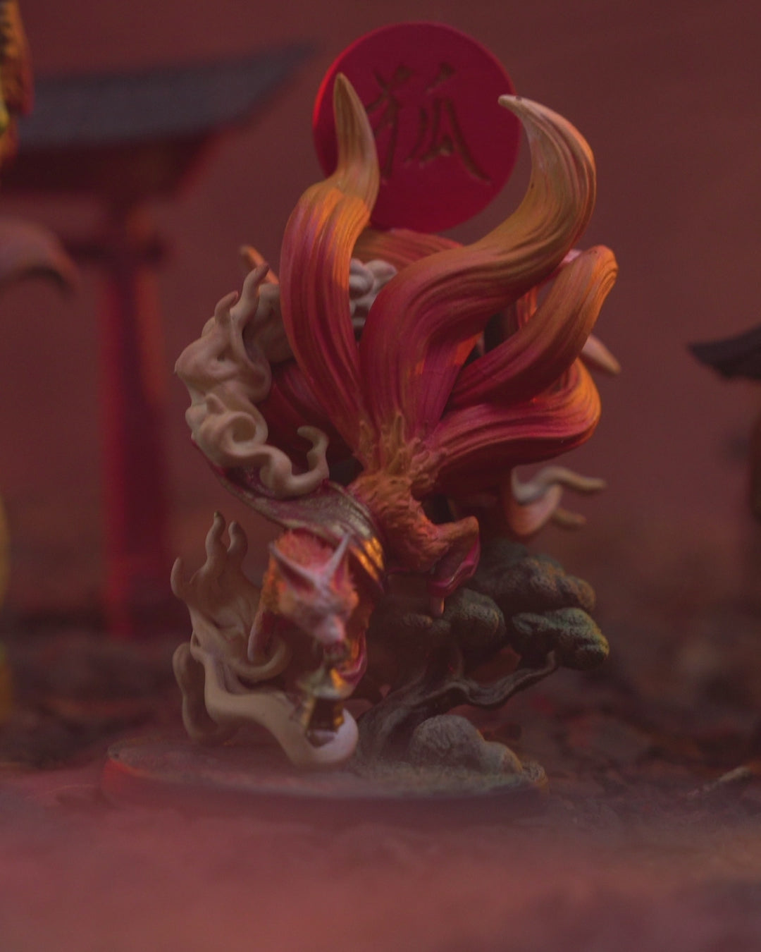 Kitsune, Trickster of a Thousand Forms - Nine Tails - 32mm - Unpainted